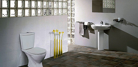 Armitage Shanks white bathroom.