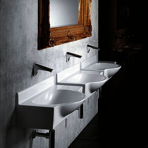 Armitage Shanks multiple white washbasins