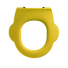 Armitage Shanks yellow spash WC seat.